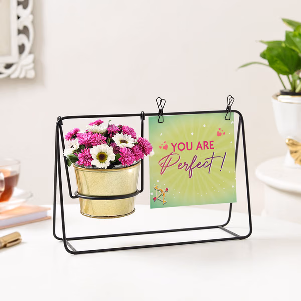 Personalized You Are Perfect Swing Planter