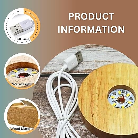 One94store 3d Galaxy Crystal Ball Night Lamp  Engraved Usb Table Led Wooden Light For Home Office Decoration And Birthday Gift Galaxywarm White