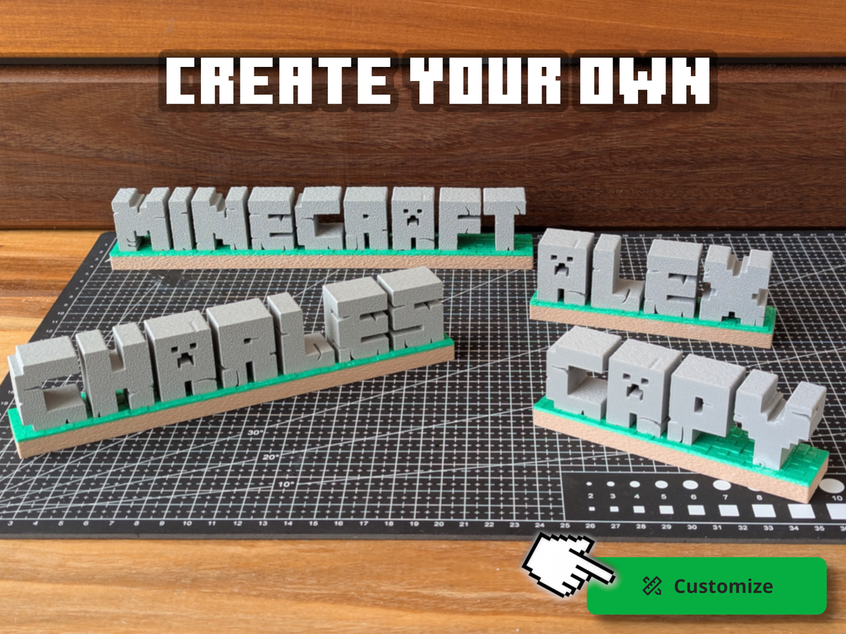 Eliso Pixel Name Plate Customizable