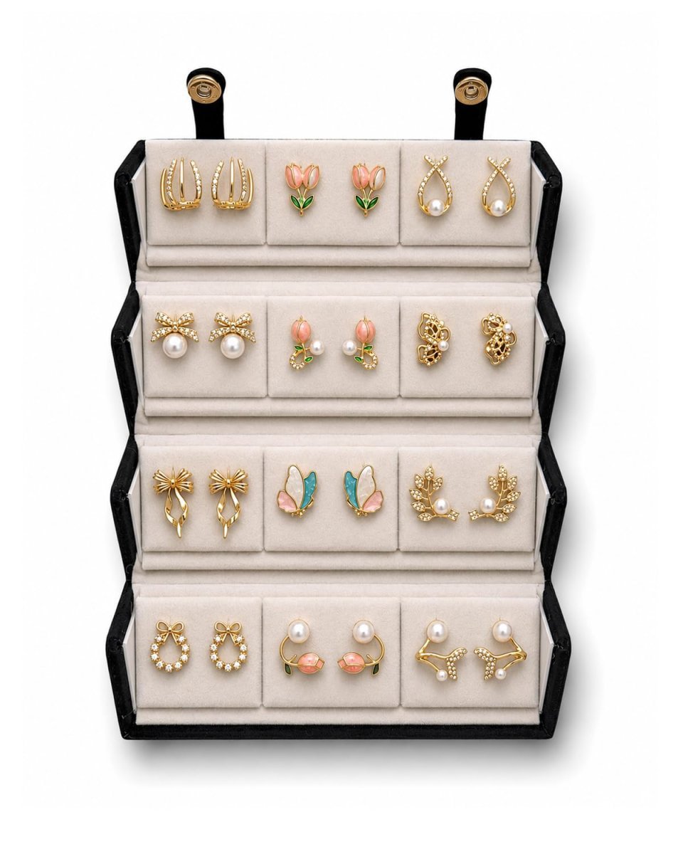 Shining Diva Fashion 12 Pairs Set Earrings For Women Girls With Stylish Organizer Box  Valentine Birthday Rakshabandhan Gifts For Girls Girlfriend Wife Sister
