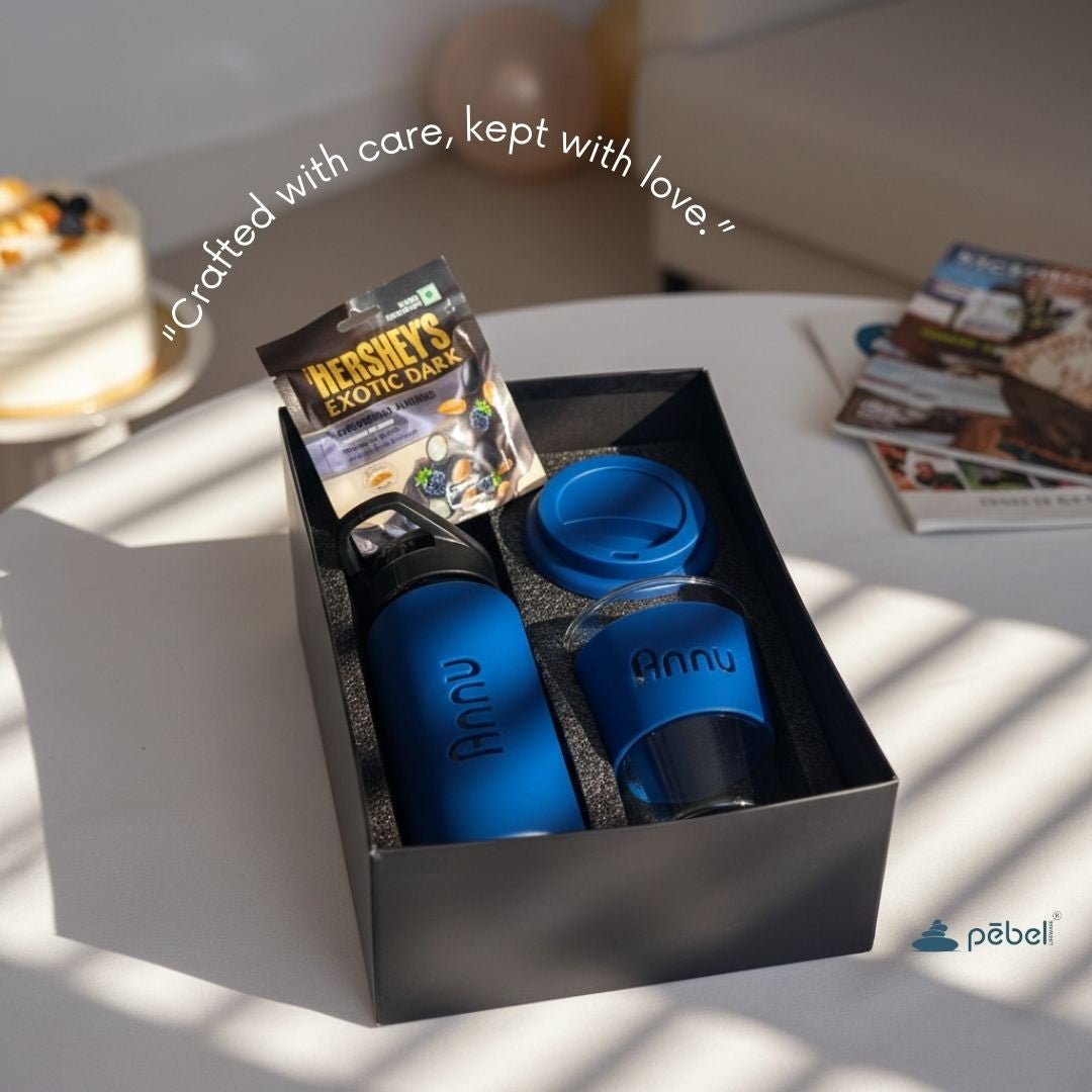 Desk Essential Personalized Gift Hamper  S  Glass Bottle  Mug