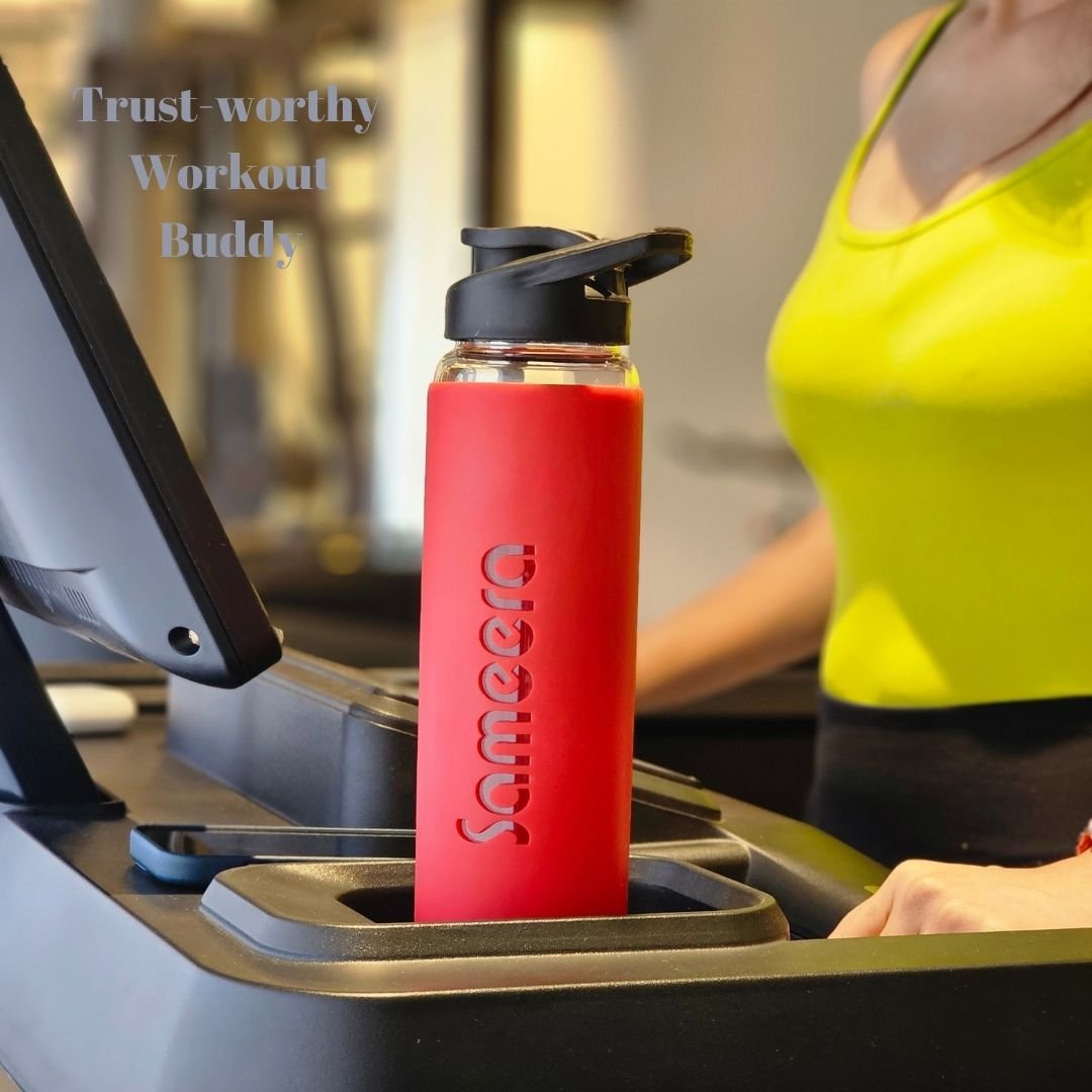 Personalized Glass Bottle With Silicone Sleeve  Stylish 750ml Water Bottle