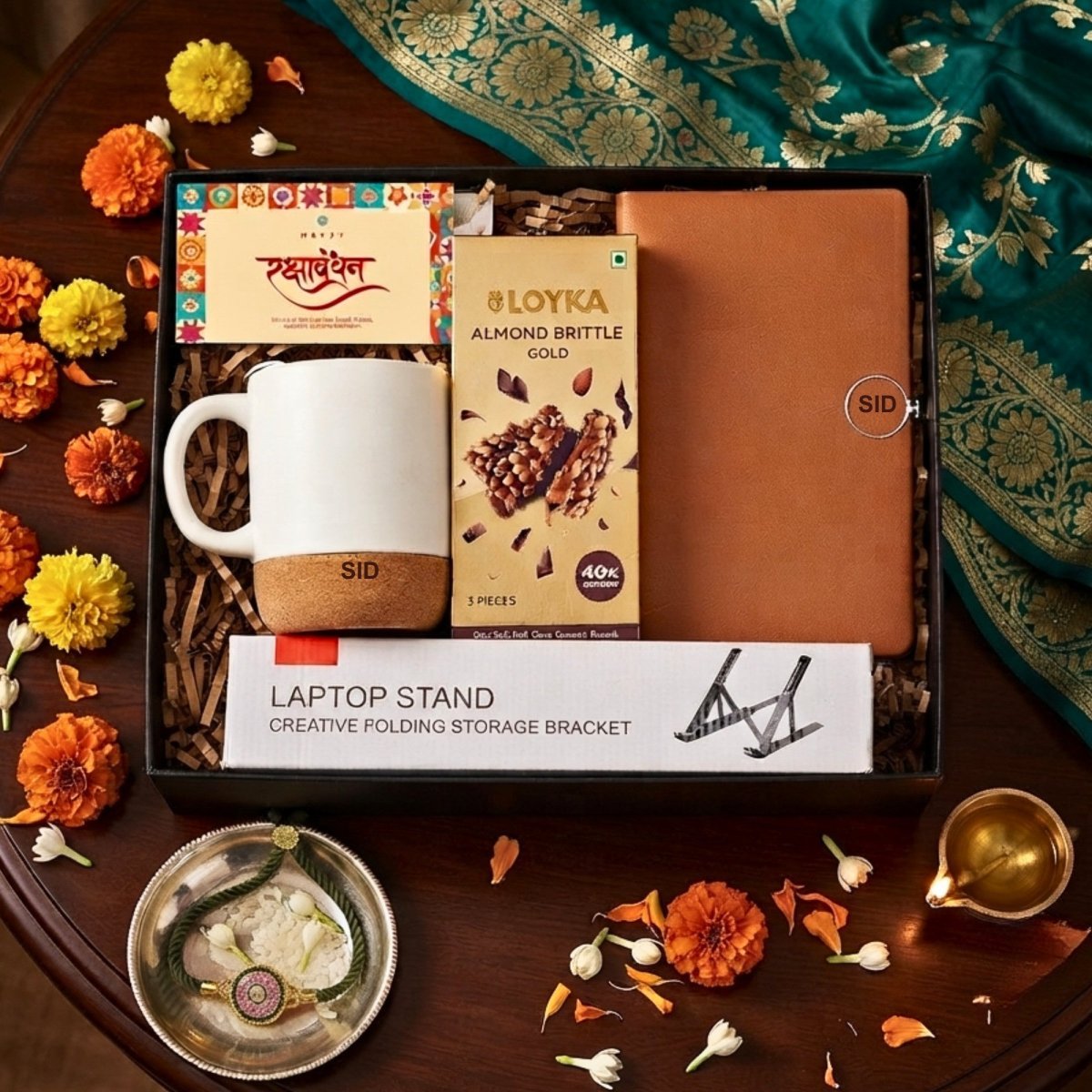 Personalized Move Ceramic Coffee Mugs With Cork Base Gift Hamper