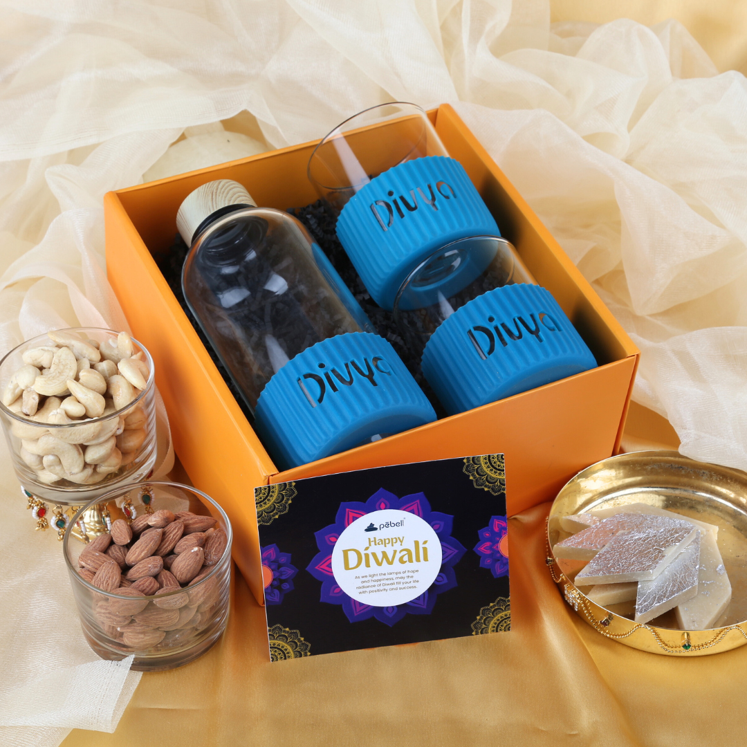 Bottle  Drinking Glass Set  Perfect Diwali Gift Hamper