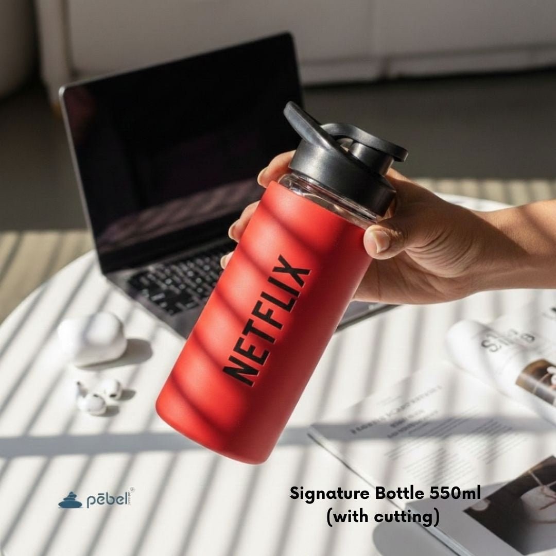 Customized Glass Bottle With Silicone Sleeve  550ml  Your Logo