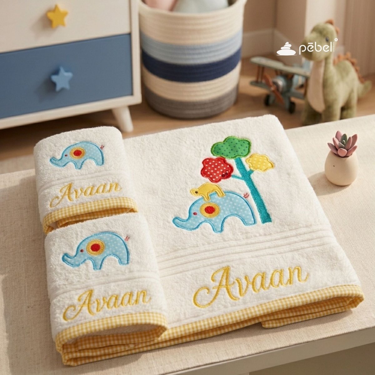Premium Personalized Towel Set For Kids  Towel And Set Of 2 Napkin